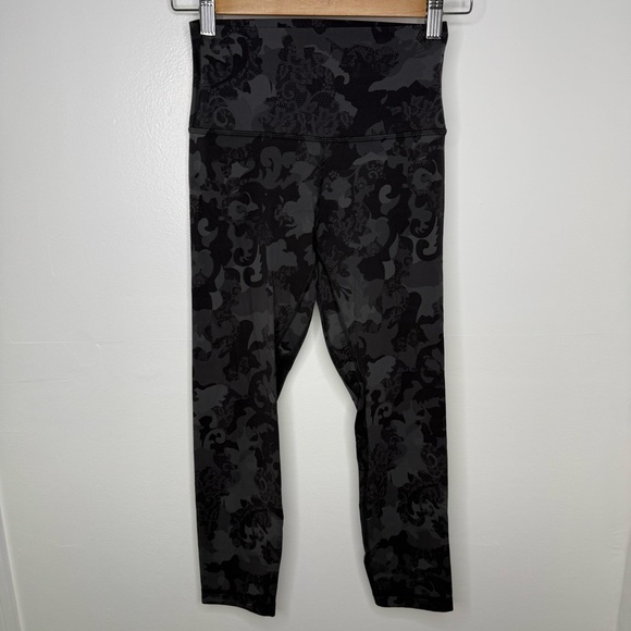 LULULEMON Hidden Heritage Lace Black Align High Rise Leggings - Picture 2 of 7